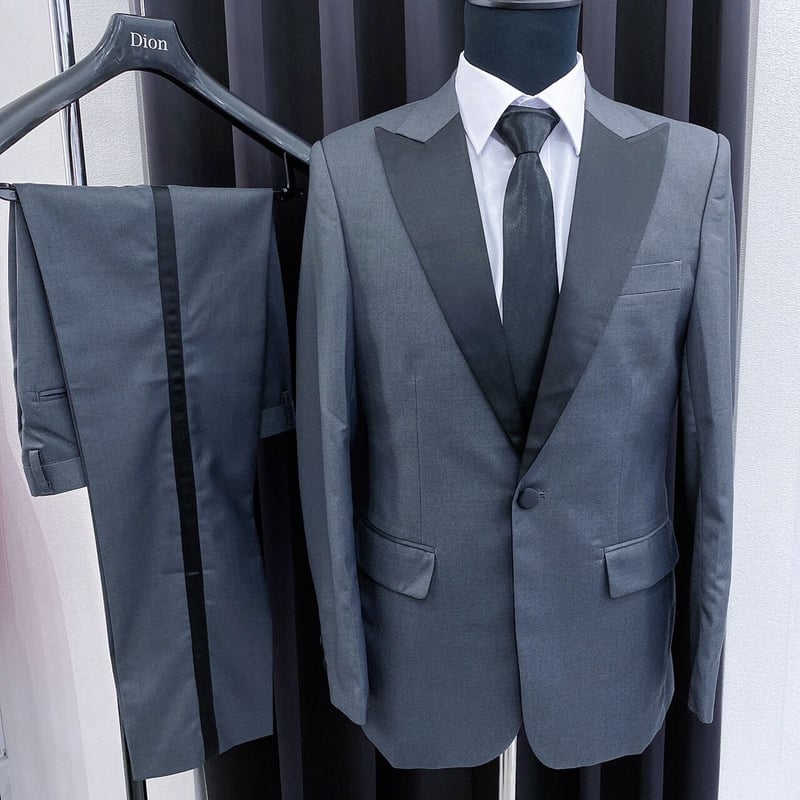 ベルルッティ 46 タキシードパンツ 黒 側章 美品 ▽タキシード側章ラインパンツ2ピース | Dion
