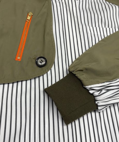 【R2501-MOP749】Front zip shirt (1740875)