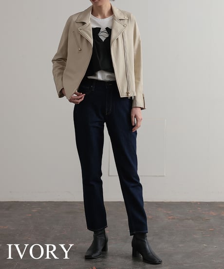 【R2403-LJK436】Lamb leather riders jacket (1680025)