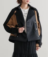 【R2403-DTC722】Docking short trench coat (1680041)