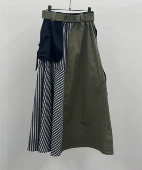 【R2601-LSK923】 Asymmetric military skirt (1741030)