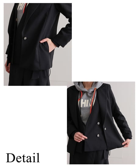 【R2403-SJK743】Tailor collar shoulder jacket（1740861）
