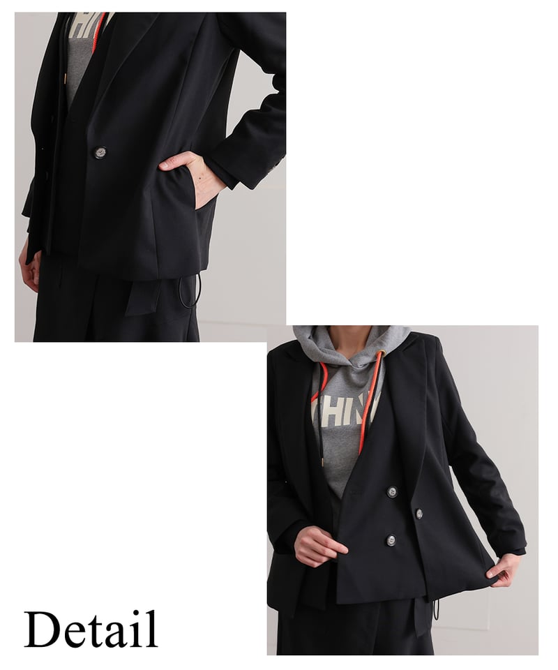 R2403-SJK743】Tailor collar shoulder jacket（174