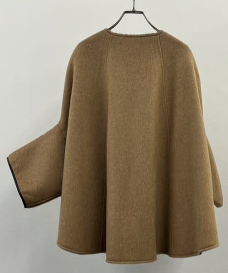 【R2503-RPO826】 Reversible wool poncho coat（1680046）