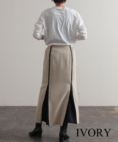 【R2403-ZSK421】2Way long  zip skirt（1740557）