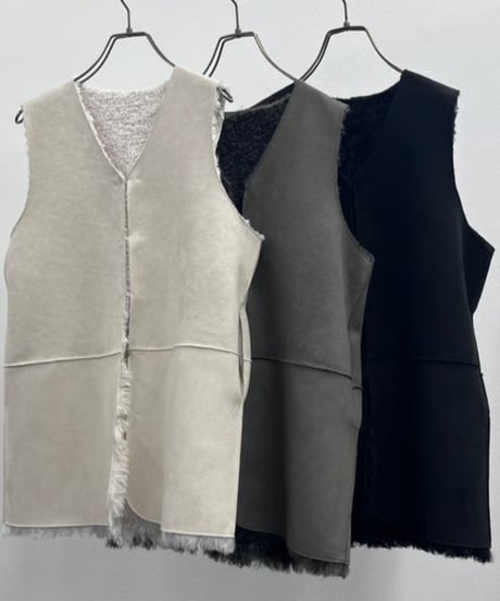 【R2503-RFV830】 Reversible fur vest（1680049）