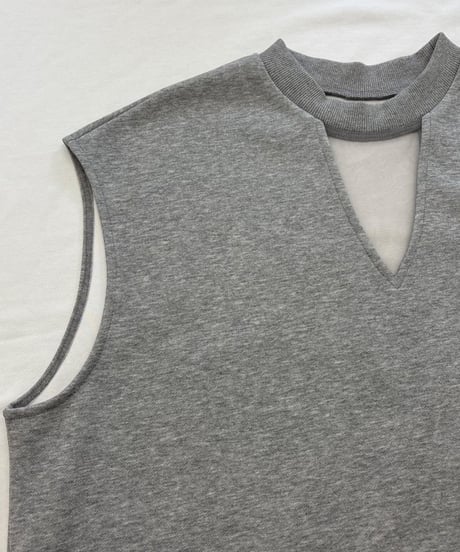 【R2503-HNV871】Sleeveless high neck sweatshirt（1740983）