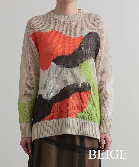 【R2403-CNT677】Intarsia knit (1740815)