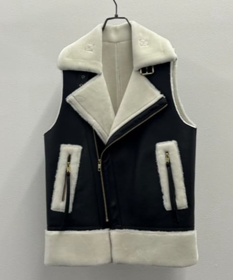 【R2503-BFV857】　Bomber fur vest（1680053）