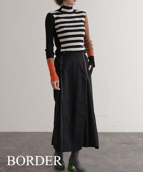 【R2403-BHN730】Bicolor high neck knit (1740836)