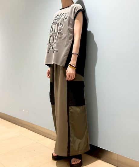【R2601-MLC977】 Mesh T-shirt (1741077）