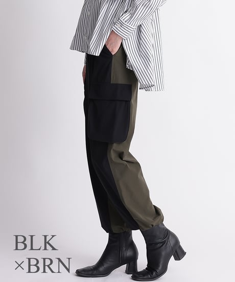 【R2401-BCP613】Bicolor cargo pants (1740740)