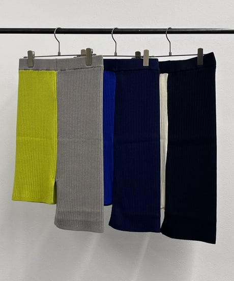 【R2503-BSK940】 Bicolor knit skirt (1741041)