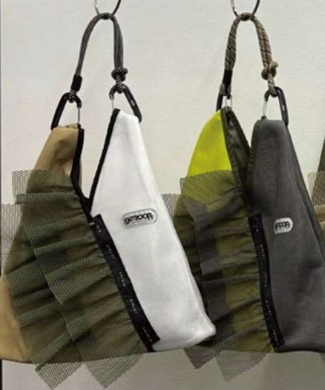 【R2601-TMM46】Triangle mesh bag with frills（1741036）