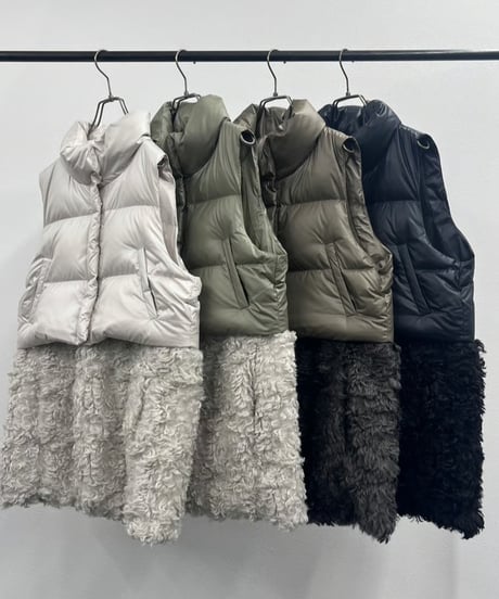 RISLEY アンサンブルベスト リバーシブルで2パターン楽しむ！【RISLEY】バイカラーボアベスト