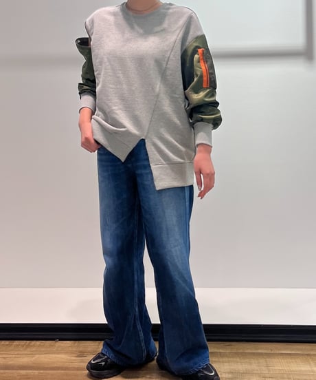 【R2503-MSW908】 Sleeve-switched sweatshirt with pocket（1741015）