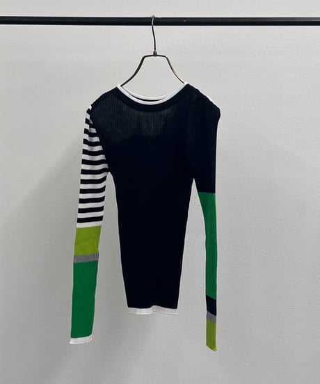 【R2601-BNT918】 Bicolor 2 way knit（1741035）