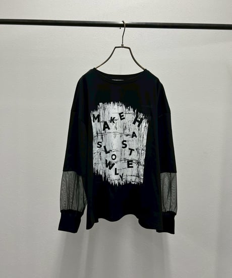 【R2601-BLT925】 Big logo long t-shirt（1741027）
