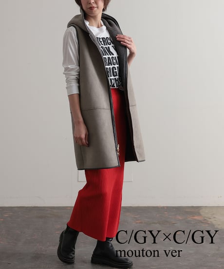 【R2303-RBV529】Reversible boa vest (1680028)