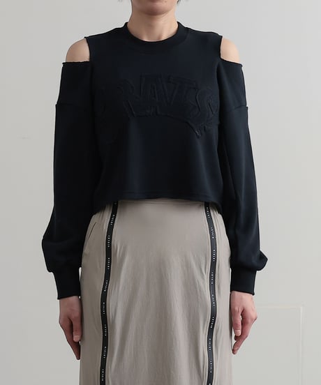 【R2403-LSW688】Shoulder slit short sweat (1740811)