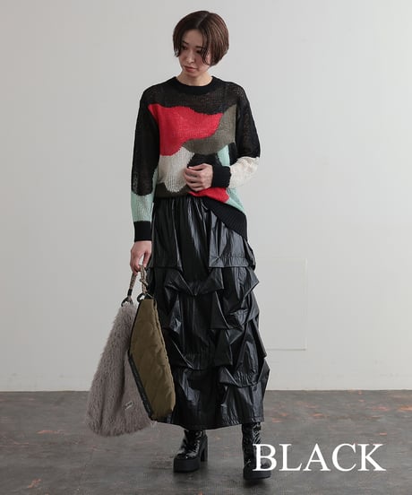 【R2403-CNT677】Intarsia knit (1740815)