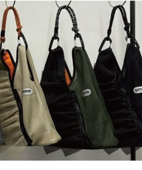 【R2601-TMM46】Triangle mesh bag with frills（1741036）