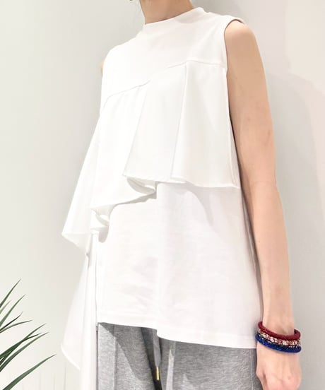 【R2501-FHC814】Frill high neck cut and sew（1740931）