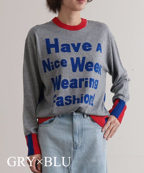 【R2403-BLN726】Intarsia knit (1740834)
