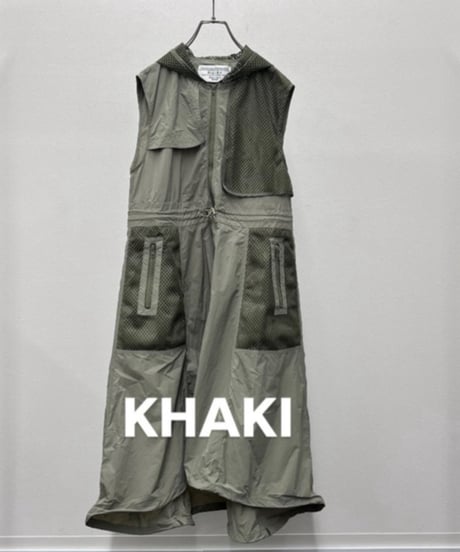 【R2601-LSJ957】 Long sheer gilet dress (1741071）