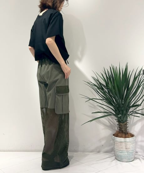 【R2601-MPT959】 Mesh panel cargo pants（1741078）