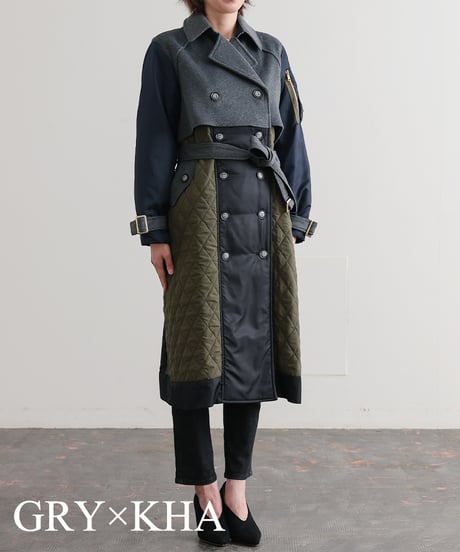 【R2403-DTC740】Docking long trench coat (1680042)