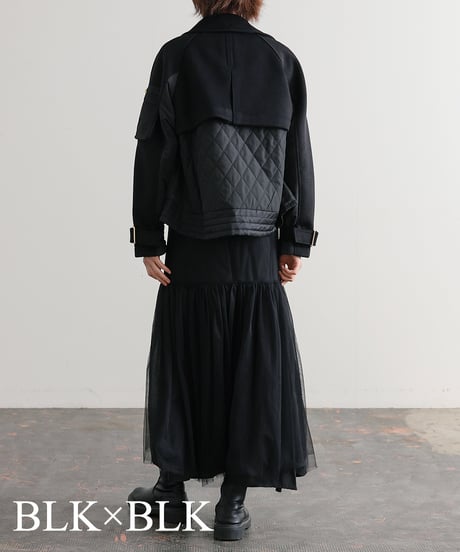 【R2403-DTC722】Docking short trench coat (1680041)