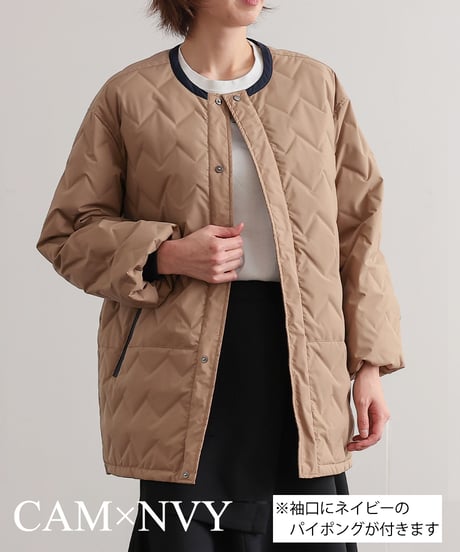 【R2303-DMJ543】Medium no collar down coat (2260009)