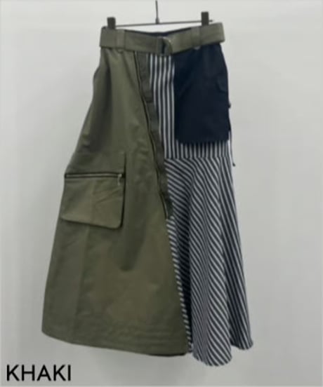【R2601-LSK923】 Asymmetric military skirt (1741030)