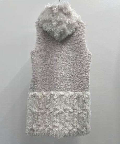 【R2503-RMF870】　Reversible mixed fur hoodie（1680054）