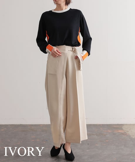 【R2403-RPT760】Wrapped pants (1740863)