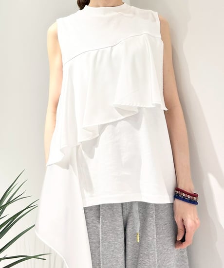 【R2501-FHC814】Frill high neck cut and sew（1740931）