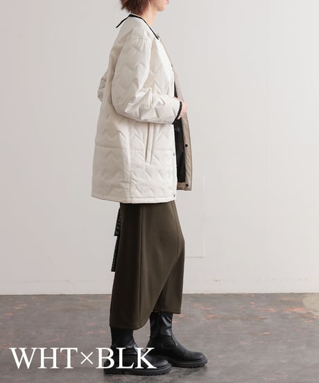 【R2303-DMJ543】Medium no collar down coat (2260009)