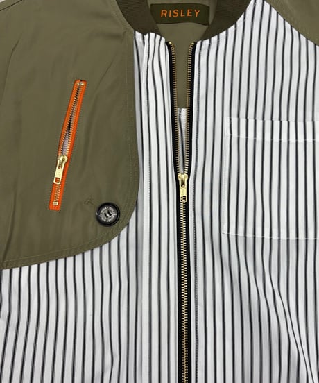 【R2501-MOP749】Front zip shirt (1740875)