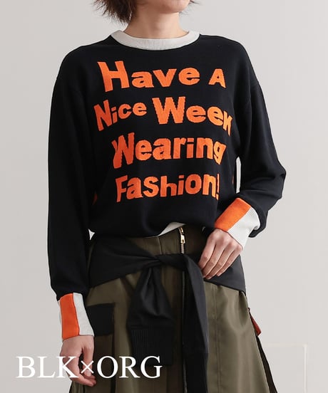 【R2403-BLN726】Intarsia knit (1740834)