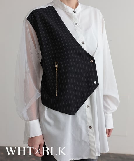 【R2403-BSH674】Shirts with vest (1740806)
