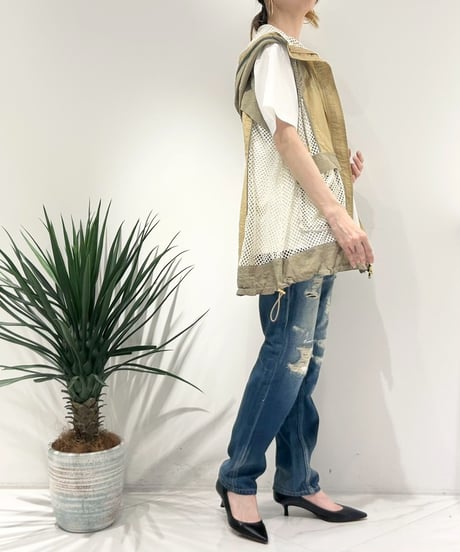 【R2601-FCV946】 Hooded tunic vest (1741051)