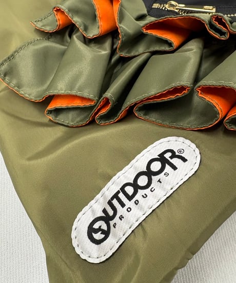 【R2501-TFB44】Bicolor triangle mini bag with frills (1740977)