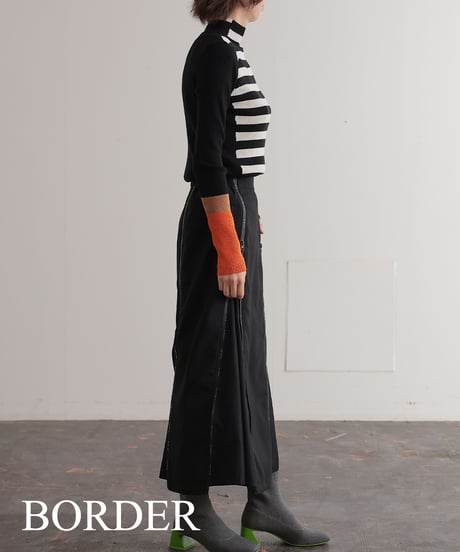 【R2403-BHN730】Bicolor high neck knit (1740836)