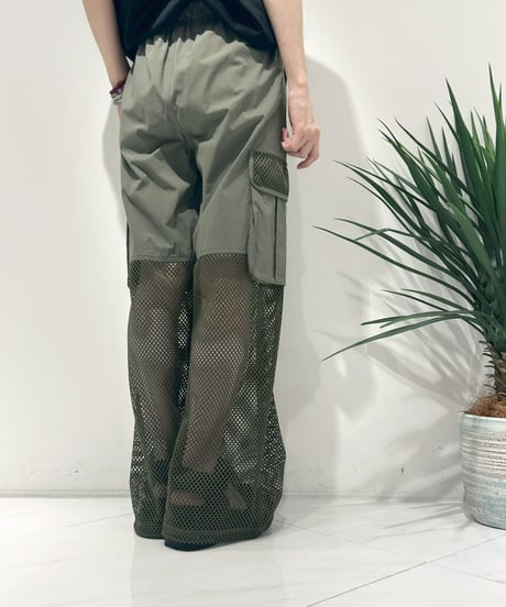 【R2601-MPT959】 Mesh panel cargo pants（1741078）