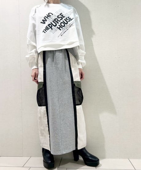 【R2601-BSK914】 Two-tone zip skirt（1741023）