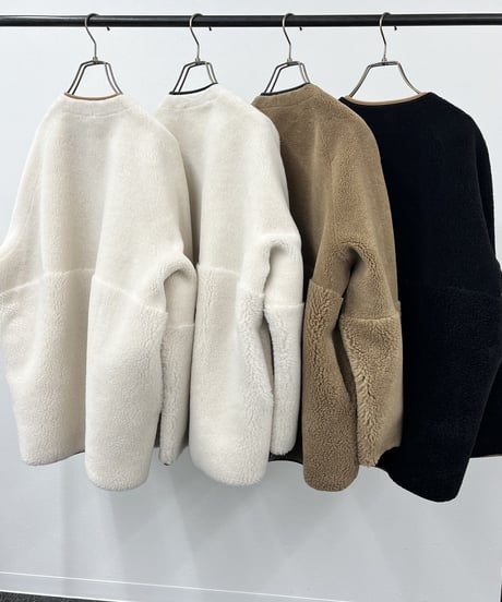 【R2303-RBC528】Reversible boa coat (1680027)