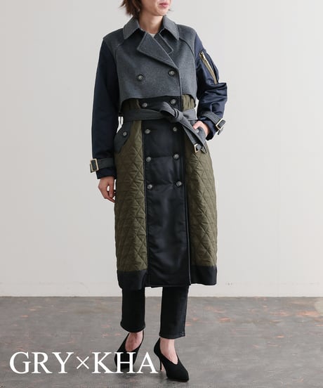 【R2403-DTC740】Docking long trench coat (1680042)