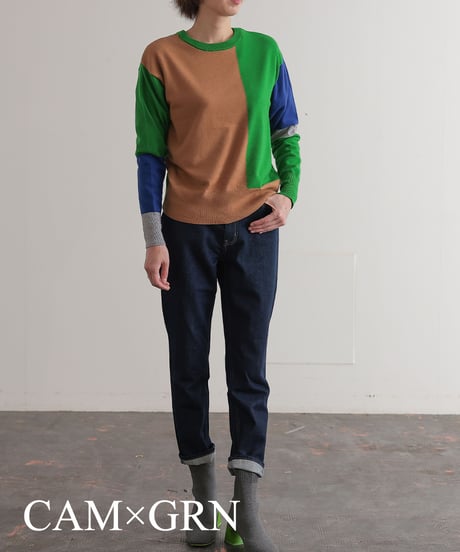 【R2403-BPO733】Bicolor knit (1740837)