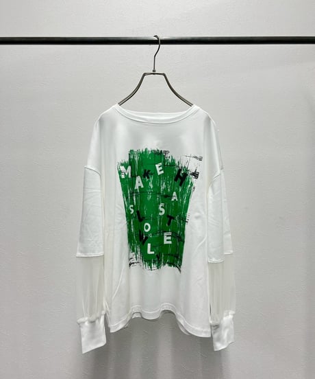 【R2601-BLT925】 Big logo long t-shirt（1741027）